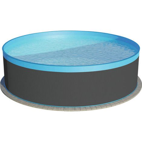 [GEBRAUCHT] B-Ware Planet Pool Rundbecken 5,50 x 1,20 m Schwimmbecken Pool Swimmingpool anthrazit (1/2)