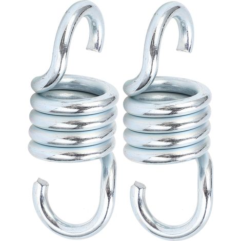 2 crochets à ressort robustes de 7 mm pour hamac, ressort d'extension en fer galvanisé pour chaise suspendue (1/5)
