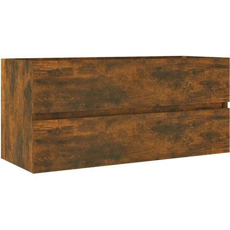 Maison Exclusive - Waschbeckenschrank Räuchereiche 100x38,5x45 cm (1/5)