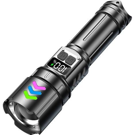 Lampe torche rechargeable avec détection UV, deux modes d'éclairage, lampe torche LED à intensité variable, idéale pour la maison. Outil d'éclairage professionnel. (1/5)