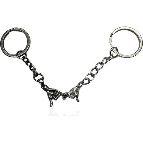 Lot de 2 porte-clés assortis pour couples, cadeau de promesse « petit doigt dans le dos », idéal pour la Saint-Valentin ou pour offrir à votre meilleur(e) ami(e) ou votre petit(e) ami(e).