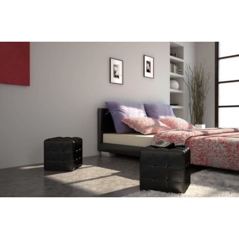 vidaXL Cubed Stools Black
