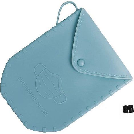 Étui de protection pour masque en silicone alimentaire, couleur unie, portable, pour ranger et protéger vos masques à la maison.