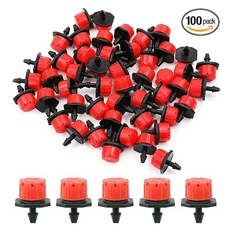 100 Pièces Kit Arrosage Goutte à Goutte Automatique DIY, Tuyaux Goutteurs Réglables avec Valve et Filtre, Adapté pour Jardin Potager et Plantes (1/5)