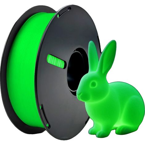 Filamento PLA, diametro 1,75 mm, con funzione fosforescente, verde, 1 kg (1/2)