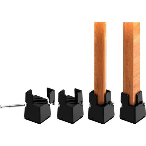 Rehausseurs de Meubles Réglables 5cm avec Pince à Vis 2 Pouces Rehausseur Pieds de Lit table Canapé Bureau Rehausseur Meuble Robuste pour 6 Pouces (1/4)