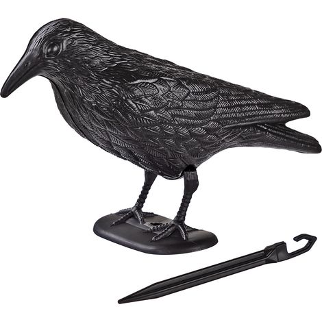Kestek Vogelscheuche Rabe Krähe 35x19x13cm Vogelabwehr Vogel Tauben Schreck