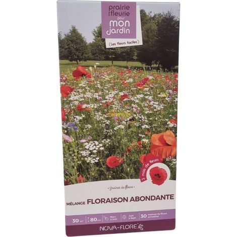Mélange prairie fleurie : Floraison abondante 30 m2 (1/3)