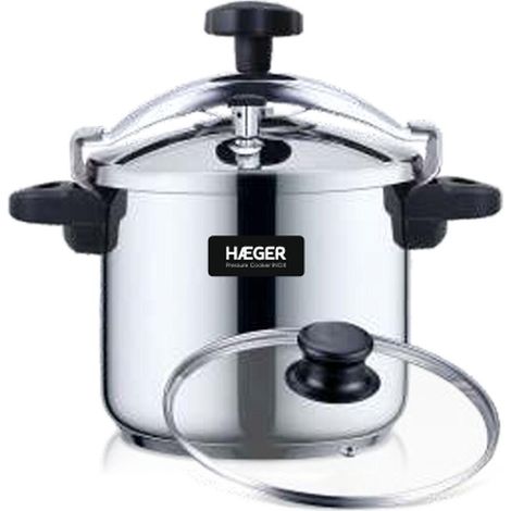 Haeger Inox Plus Schnellkochtopf 10 Liter Edelstahl