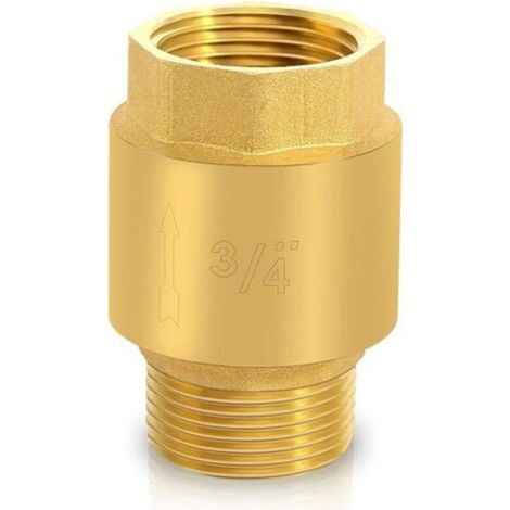 Pair Clapet anti-retour en laiton, filetage 3/4\" AG vers IG, 3/4\" AG x IG Inline en laiton, clapet anti-retour pour conduite d'eau, pompes de jardin, alimentation en eau (1/5)