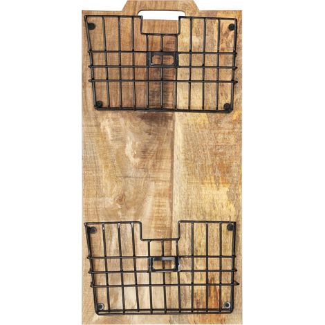 Maison Exclusive - Portariviste a Parete 33x10x67 cm in Massello di Mango Grezzo
