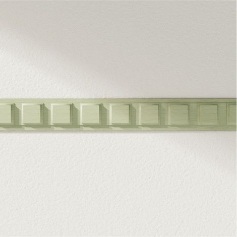 Lot 6 Moulures Decoratives Carrees en Hetre Brut - Bardage & Habillage Mural - 50x10x1200mm (1/4)