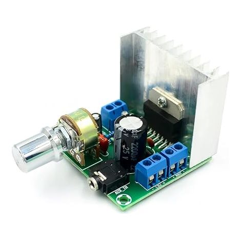 DC 9-15V TDA7297 amplificateur audio stéréo Indicateur LED Amplificateur 15W + 15W Dual Channel Dissipateur Potentiomètre vis (1/5)