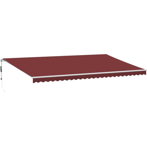 Maison Exclusive - Markise Automatisch mit LED Weinrot 600x350 cm