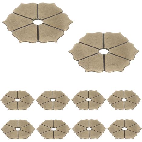 NUOBESTY Lot de 10 plaques fixation pour boutons meuble en cuivre (1/5)
