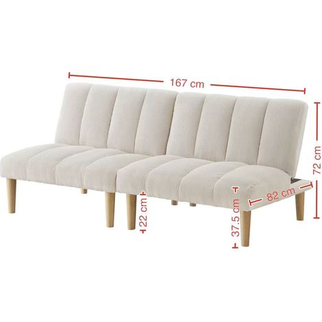 Canapé-lit 2 places 167 cm – Canapé-lit pliable avec dossier réglable 3 positions, gain de place pour salon et bureau, lit d'appoint moderne pour petites pièces (1/4)
