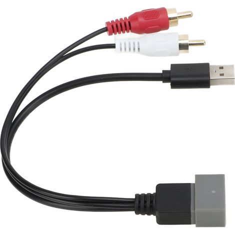 Adaptateur de câble audio/vidéo USB 2 RCA mâle 8 broches pour Nissan Cube 2011-2012 (1/5)