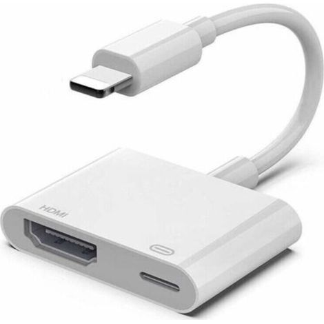 Adaptateur iPhone vers HDMI - AV Numérique 1080p HD TV - Compatible iPhone, iPad.