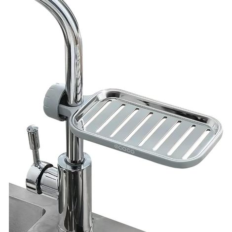 Duschablage für Shampoo und Seife (kein Bohren erforderlich), Grau und Schwarz (Kombination aus ABS und Edelstahl) (SLJ-DK-HS)