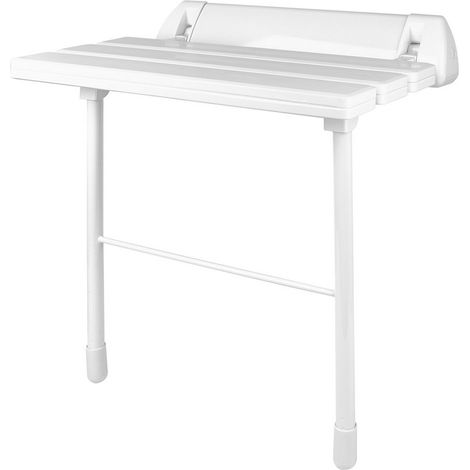 Klappbarer Duschsitz für Wandmontage mit Stützfüßen Serie EASY Idral 12007.2  Weiß (1/2)