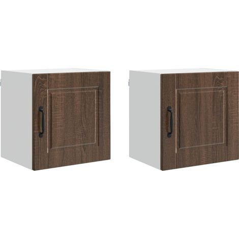 Maison Exclusive - Armadietto a muro PORTO 2 pcs Rovere Marrone 40 x 31 x 40 cm