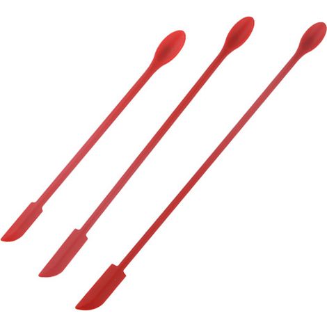 Spatule En Silicone - 3 Tailles Différentes - Pour Bocaux, Flacons Cosmétiques Et Produits Corps - Lot De 3