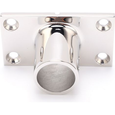 Support de Barre en Acier Inox 90° pour Bateau - Fixation Rectangulaire Antirouille (25mm) (1/5)