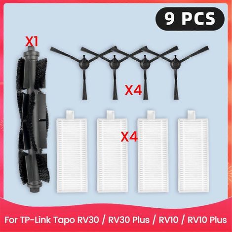 Pièces détachées pour TP-Link Tapo RV30 / RV30 Plus / RV10 / RV10 Plus : filtre HEPA, brosse latérale principale, accessoire (1/5)