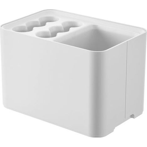 Porte-parapluies robuste en ABS, doté de 10 compartiments séparés, d'une base antidérapante et d'un bac récupérateur d'eau amovible. Design compact, idéal pour la maison, le bureau et les hôtels. – Bl (1/5)