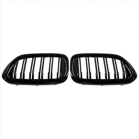 Rejillas delanteras de parachoques estilo doble línea, estilo competición, para Serie 5 G30/G31/G38 530i 540i 550i, color negro brillante doble. (1/5)