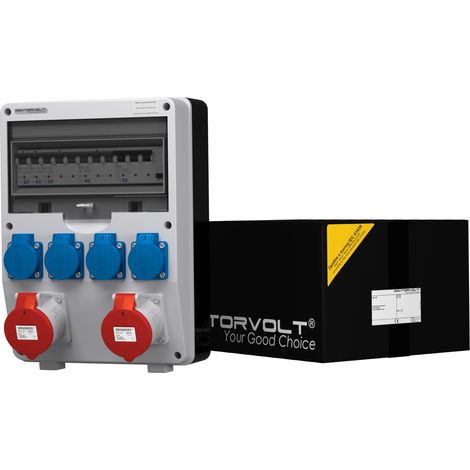 Tableau électrique de chantier TD-S/FI 2x32 A, 4x230 V, prises Mennekes Doktorvolt DV-9344-F (1/5)