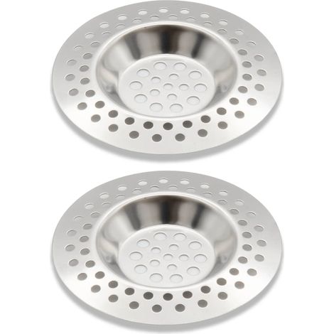2 filtros de desagüe: filtro de desagüe, protección de desagüe, para lavabos, fregaderos y platos de ducha. (1/4)
