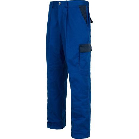 Pantalón industrial bicolor con bolso de espátula doble WORKTEAM Future WF1500 56 Azafata+Marino (1/3)
