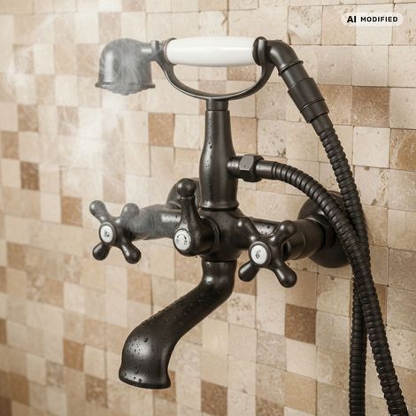 PaulGurkes Robinet de Baignoire Rétro Noir