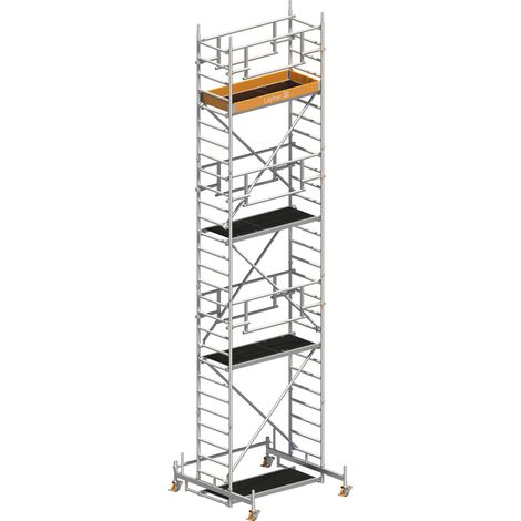 Layher Rollgerüst Uni Leicht P2 Safety Plus mit Doppelgeländer 7,26m AH (1/3)