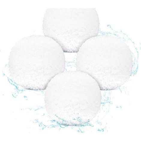 Lot de 4 balles absorbantes d'huile réutilisables pour spa, balles éponges absorbantes d'huile lavables pour piscine, jacuzzi, spa, baignoire spa-Chrom (1/5)