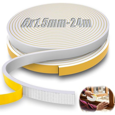 6 x 0.2 cm Foam Adhesive Seal 24 m EPDM Compressing Tape Window (1/5)