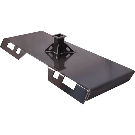 plaque fixation rapide universelle 6 mm acier robuste attelage remorque pour tracteur chargeur godet (1/5)