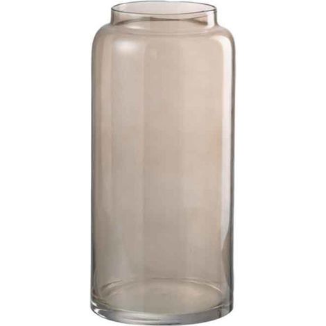 Vase Design "Long Droit" 40cm Marron Ambre