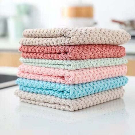 6 Panni in Microfibra Multifunzione per Bagno, Casa, Cucina, Ufficio, Auto e Moto, Multicolore, 30 x 30 cm (1/4)