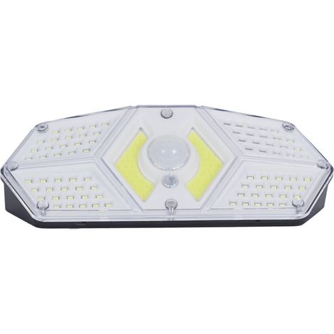 Projecteur led solaire extérieur noir éclairage blanc avec détecteur mouvement et luminosité (1/5)