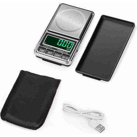 Balance Numérique Portable pour Or et Bijoux Mini de Poche Électronique Professionnelle Précise de Précision 1kg/0.1g DH-938C (1/2)