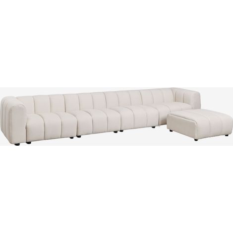 SKLUM 4-teiliges modulares Sofa und Hocker aus Eliot-Bouclé-Stoff                                   