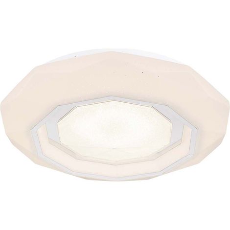 Deckenleuchte Kristall-Effekt Wohnzimmerlampe Dimmbar Fernbedienung D 40 cm
