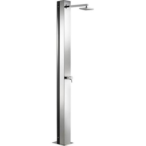 Suinga – Douche solaire en acier inoxydable AISI-304 – Réservoir 35 litres – Pomme de douche carrée 150mm – Mitigeur à commande unique
