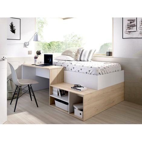 Composizione Camera da Letto - Reversibile Multifunzione, Bianco, -, 195.2x133.8x72.7h cm Torvosaurus (1/4)