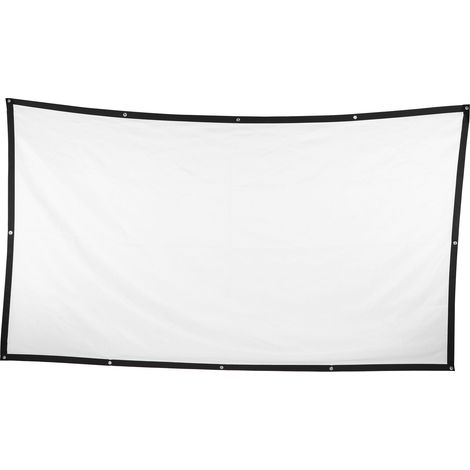Écran de projection 120" 16:9 toile pliable HD portable anti-plis intérieur extérieur (1/4)