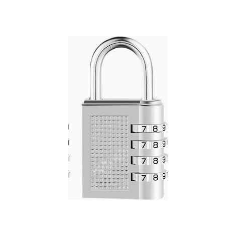 Cadenas À Combinaison 4 Chiffres - Alliage De Zinc - Pour Portail, Abri De Jardin, Casier Et Boîte À Outils - 1 Pièce (1/5)