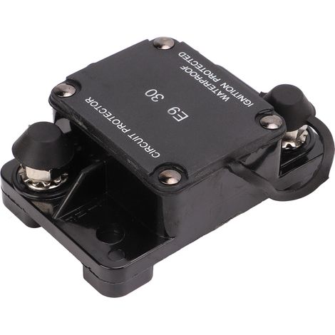 Disjoncteur à réarmement automatique 32 V 30 A, goujon 1/4 po, protection IP67, résistant au feu, pour camions, autobus, camping-cars et batteries (1/5)