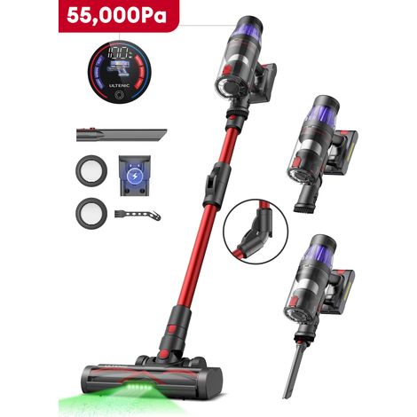 Ultenic Aspiradora UW20 MOPPER, depósito de 230 ml, potencia de succión de 85 kPa, autonomía de 60 minutos, doble luz verde, cepillo antienredos, depósito de polvo de 1.5 L (1/5)